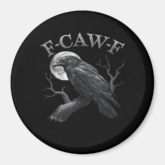 Íman Design F-Caw-F Clássico Gótico Pássaro Lua Legal