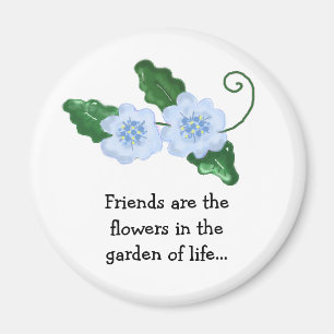 Íman Design Floral com Mensagem de Amizade