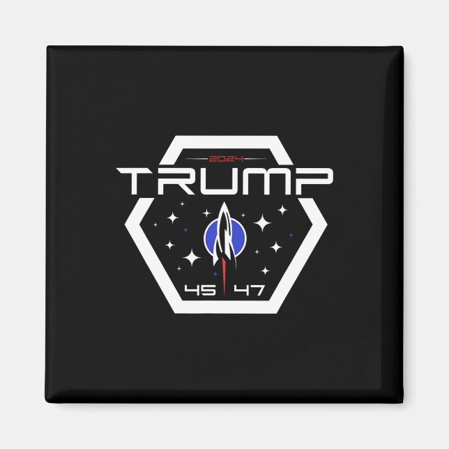 Íman Design Futurístico Retro Trump 45 47 Trump (Frente)