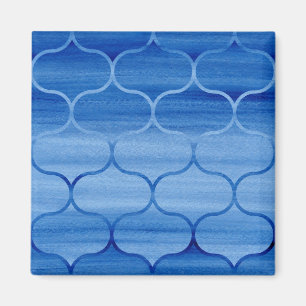 Íman Design geométrico azul pintado de Ogee