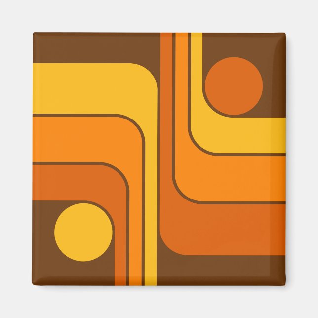 Íman Design Geométrico Retro Estilo MCM Anos 70 (Frente)