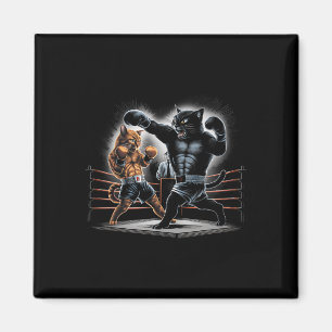 Íman Design Gráfico Boxing Boxings Gatinho
