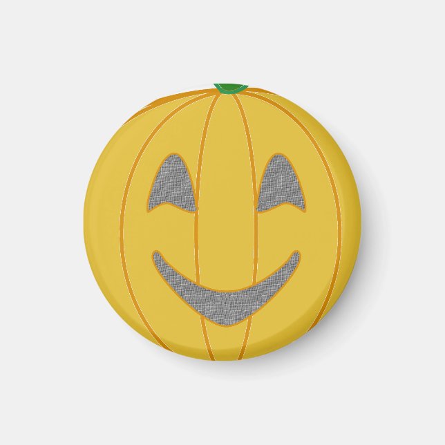 Íman Design Halloween Laranja Cheio de Pumpkin (Frente)