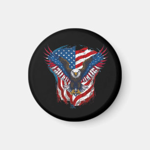 Íman Design impressa com águia e bandeira americana