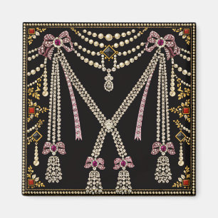 Íman Design Inspirado em Marie Antoinette com Joias Fra