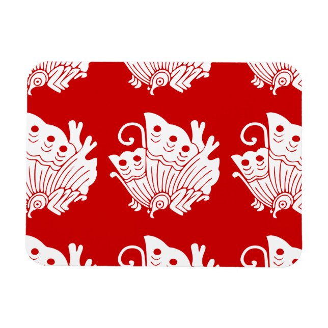 Íman Design Kamon Japonês de Borboleta Asiática (Horizontal)