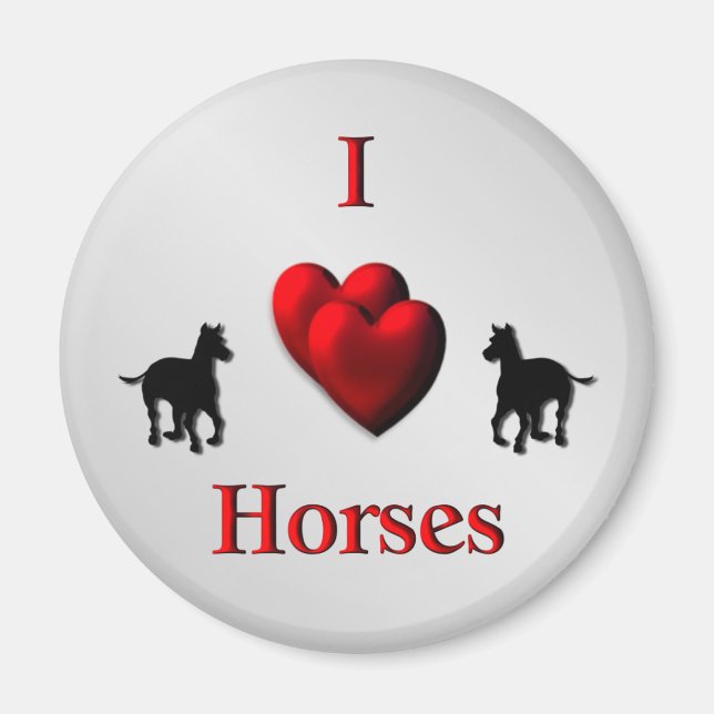 Íman Design Legal Cavalos I Coração (Frente)