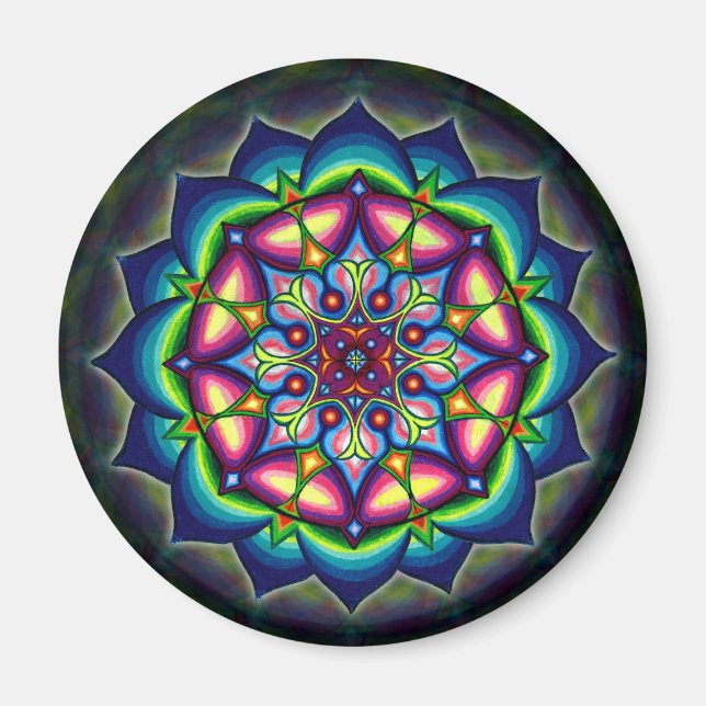 Íman Design Lotus Mandala Por Rizzi Day O Knight Design (Frente)