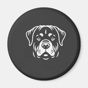Íman Design Minimalista da Face do Rottweiler � Arte de