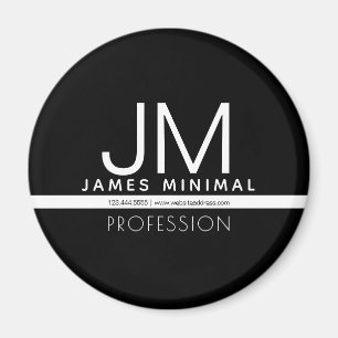 Íman Design mínimo profissional moderno Preto & Branc