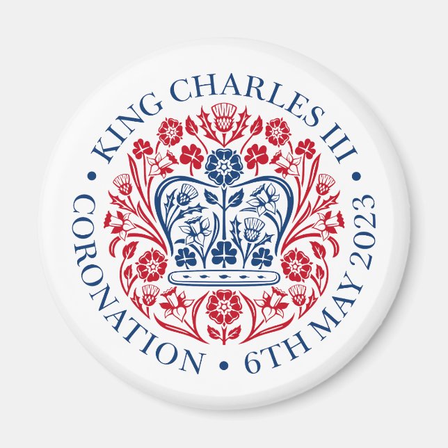 Íman Design oficial da coroação King Charles III (Frente)