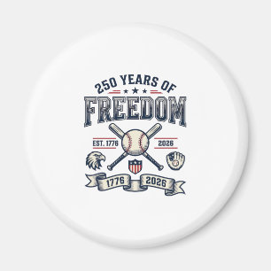 Íman Design Patriótico de Beisebol 250 Anos de Liberdad