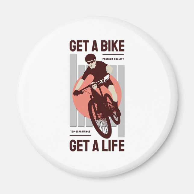 Íman Design Perfeito de Motoqueiro - Pegue uma Bike e u (Frente)