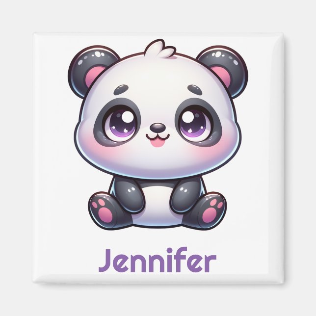 Íman Design Personalizado Adorável Kawaii Panda (Frente)