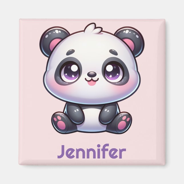 Íman Design Personalizado Adorável Kawaii Panda (Frente)