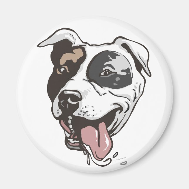 Íman Design Pitbull por Mudge Studios (Frente)