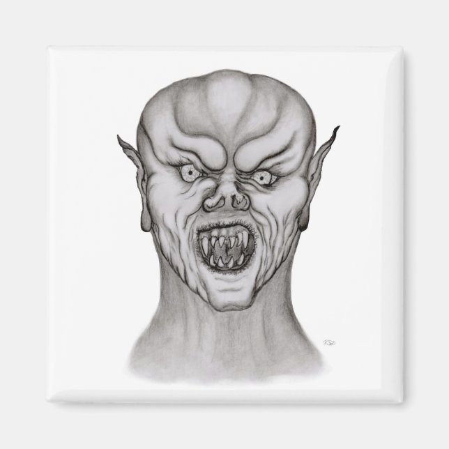 Íman Design preto e branco do vampiro (Frente)