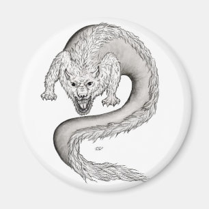 Íman Design preto e branco do Wolfdragon