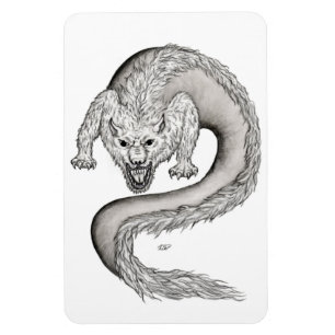 Íman Design preto e branco do Wolfdragon