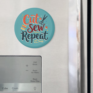 Íman Design Retro "Cortar Costurar Repetir" Amante da C