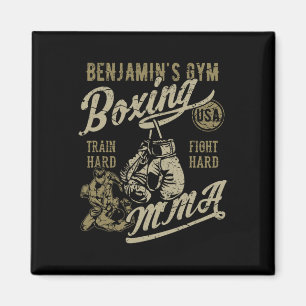 Íman Design Retro de Academia de Boxe Mma do Benjamin P