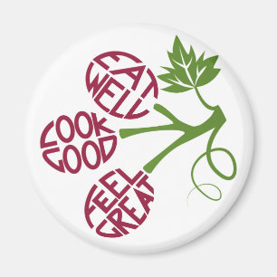 Íman Design saudável das citações da comida para a