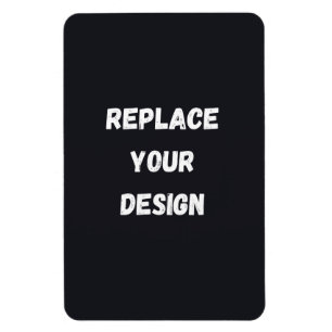 Íman Design simples preto personalizado Adicionar foto