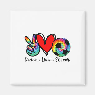 Íman Design Tie Dye Paz Amor Futebol Mulheres Meninas A