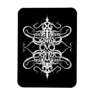 Íman Design Tribal do Império Negro e Branco