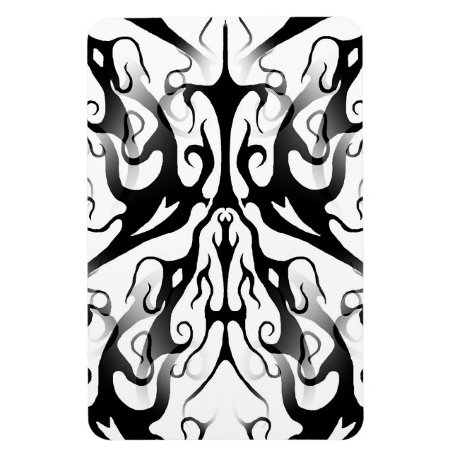 Íman Design Tribal Face em Fogo e Chamas (Vertical)