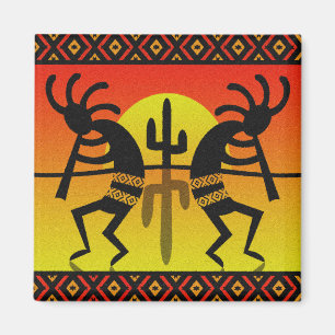 Íman Design Tribal Kokopelli Cactus