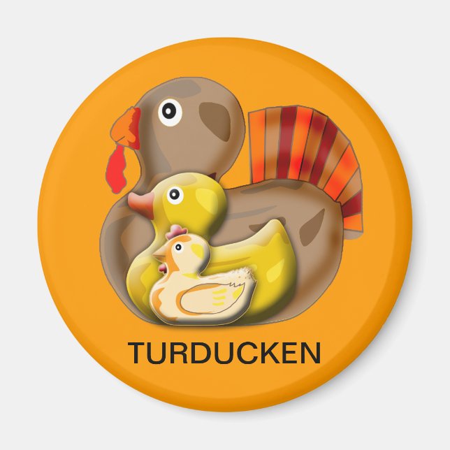 Íman Design Turducken personalizável (Frente)