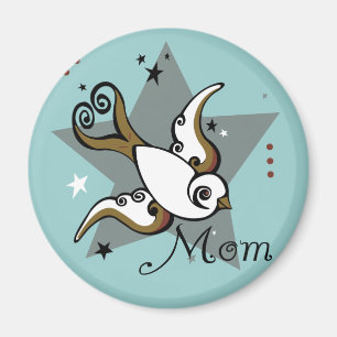 Íman Design urbano do pássaro da andorinha do tatuagem