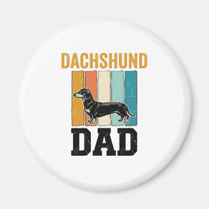 Íman Design Vetorial Amante de Cachorro Pai Dachshund V