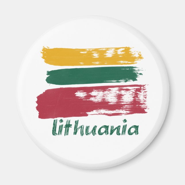Íman Designs de bandeira lituana (Frente)