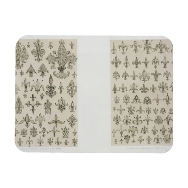 Íman Designs de Fleur de Lys de todas as idades e de to (Horizontal)