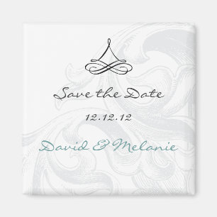 Íman Deslocamento Elegante Salve a Data de Casamento de