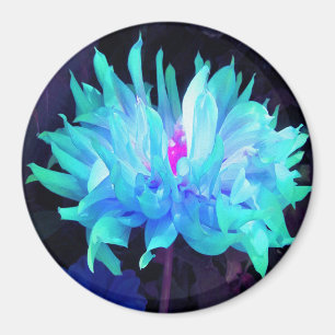 Íman Deslumbrante Cactus Dahlia Azul Água e Verde