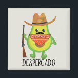 Íman Desperado Despercado Avocado Cowboy Funny Bandit<br><div class="desc">Este design foi criado através da arte digital. Pode ser personalizado clicando no botão personalizar e alterando a cor, adicionando um nome, iniciais ou as suas palavras favoritas. Entre em contato comigo em colorflowcreations@gmail.com se você quiser usar este design em outro produto. Compre minha pintura de acrílico abstrato original para...</div>