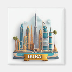 Íman 🧲 Destino de Férias de Luxo em Dubai Memória 🌆