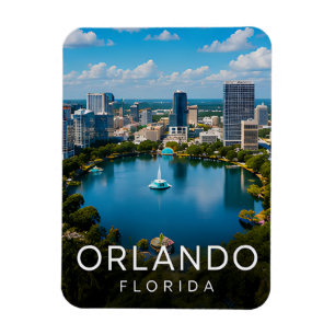 Íman Destino de Férias Orlando Flórida Lago Skyline