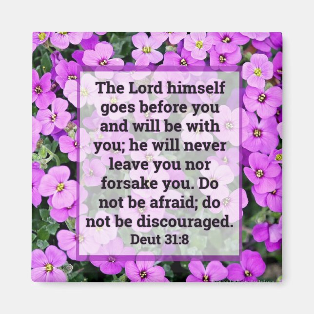 Íman Desuteronomia 31:8 Magnet (Frente)