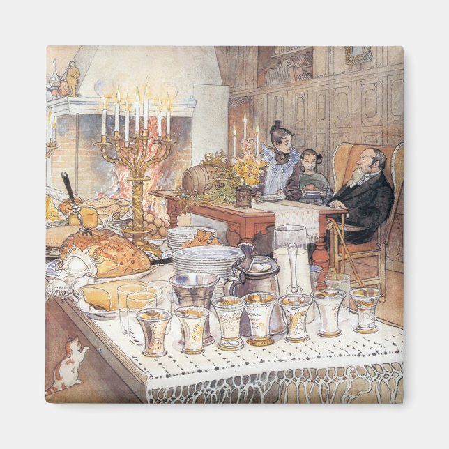 Íman Detalhe da Véspera de Natal (Natal Tradicional Sue (Frente)