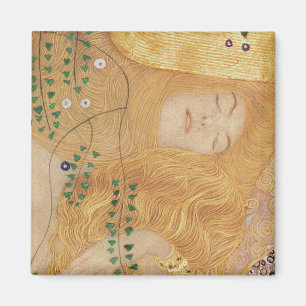 Íman Detalhe de Gustavo Klimt de serpentes da água