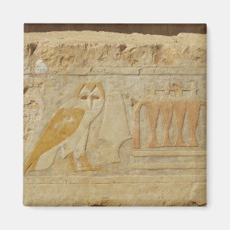 Íman Detalhe de Owl Hieroglyph, Templo de Hatshepsut, E