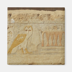 Íman Detalhe do Hieroglyph da coruja, templo de