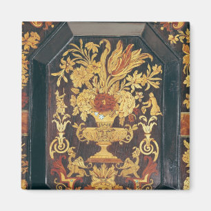 Íman Detalhe do Marquetry de um bufete