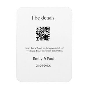 Íman Detalhes da pesquisa do site de casamento QR adici