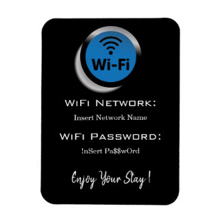 Íman detalhes de senha wifi - preto