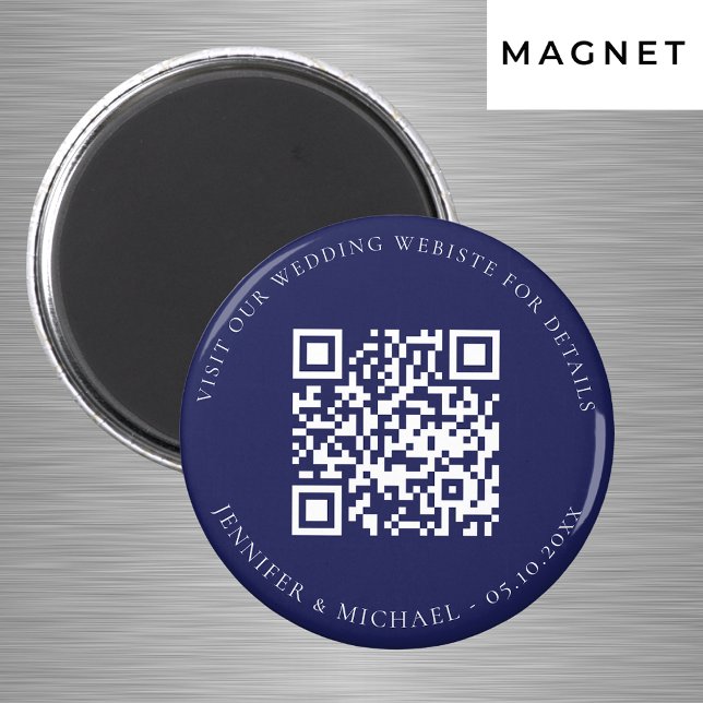 Íman detalhes do código QR do site de casamento azul-ma (Criador carregado)
